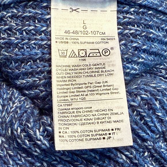 Banana Republic Pullover Loose Fit Knit Womens Sz L Blue Business Casual - Picture 11 of 11